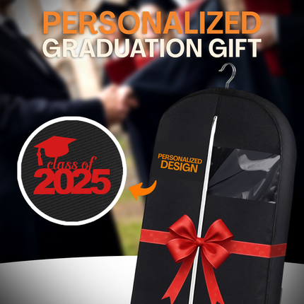 Personalized Black GarmentBag with Name for Graduation Outfits, Class of 2025