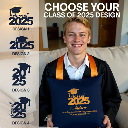 Custom Graduation Pillow Case with Name - 18x18
