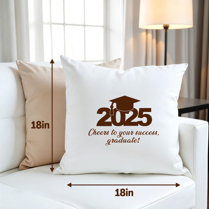Custom Graduation Pillow Case with Name - 18x18