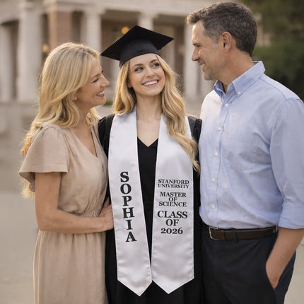 Personalized Graduation Stole – Custom Name Class of 2026 (70”)