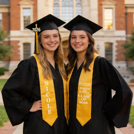 Personalized Graduation Stole – Custom Name Class of 2026 (70”)