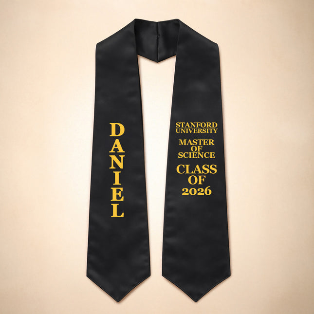 Personalized Graduation Stole – Custom Name Class of 2026 (70”)