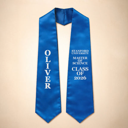Personalized Graduation Stole – Custom Name Class of 2026 (70”)