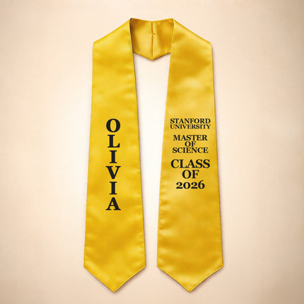 Personalized Graduation Stole – Custom Name Class of 2026 (70”)