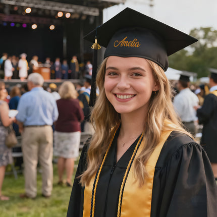 Personalized Graduation Cap with Embroidered Name – Custom Grad Hat Gift