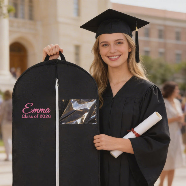 Personalized Garment Bag  Embroidered Name for Graduation Outfits - Class of 2026