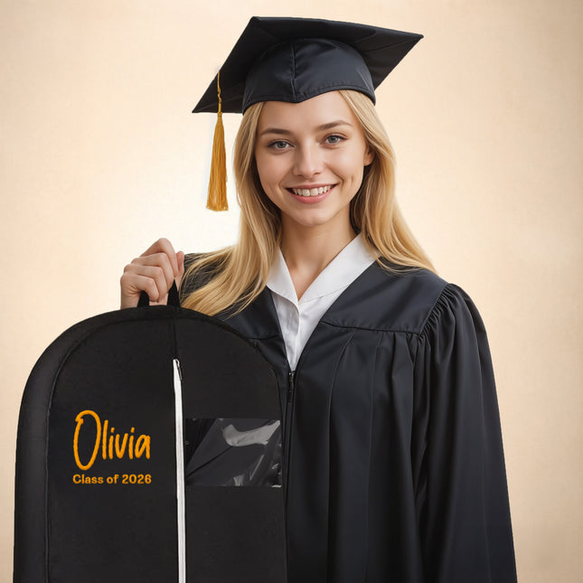 Personalized Garment Bag  Embroidered Name for Graduation Outfits - Class of 2026