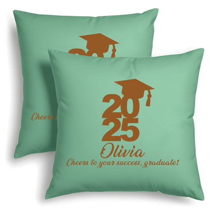 Custom Graduation Pillow Case with Name - 18x18