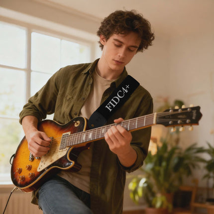 Personalized 3" Guitar Strap for Bass, Electric & Acoustic Guitar