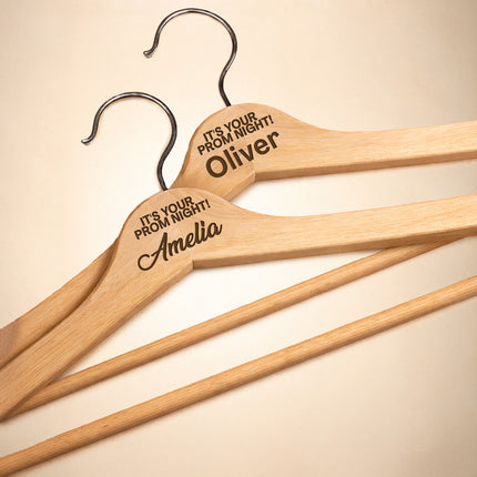 Custom Wooden Hanger with Name for Prom Dress - 2 Pack