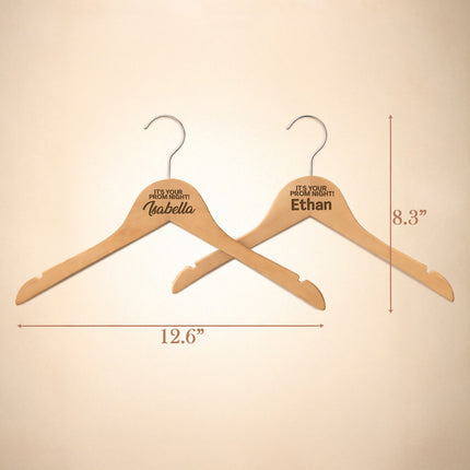 Personalized Bride Hanger, Engraved Groom Hanger with Custom Name - 2 Pack