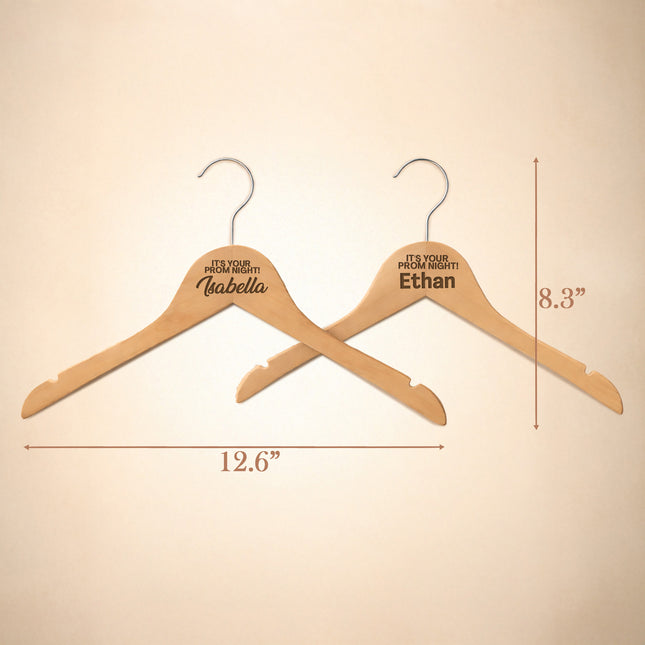Personalized Bride Hanger, Engraved Groom Hanger with Custom Name - 2 Pack