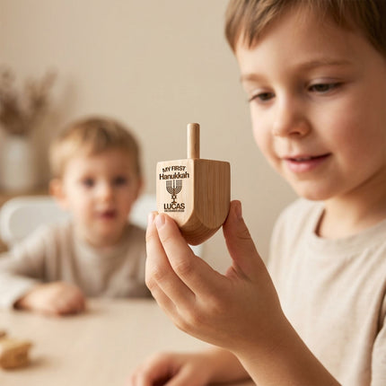 Custom Engraved Hanukkah Dreidel with Name