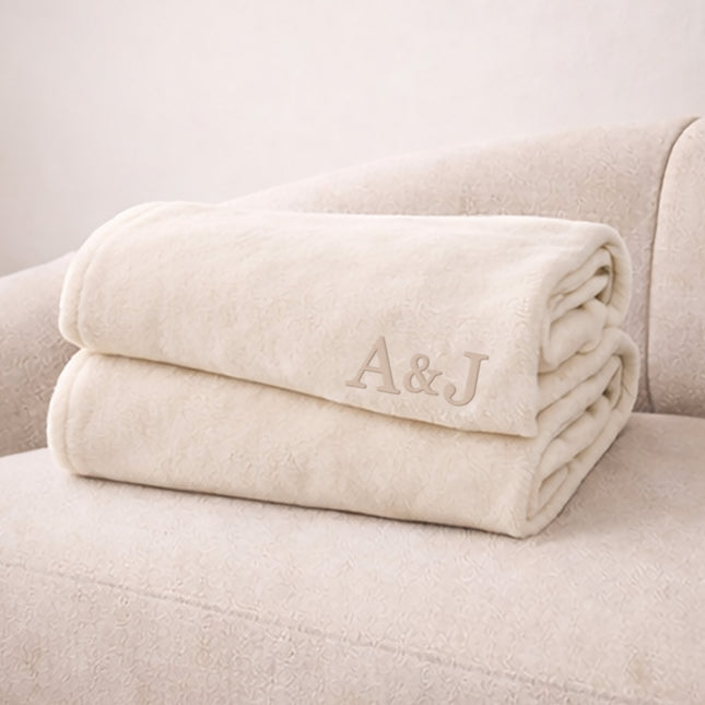 Personalized Blanket with Embroidered Name