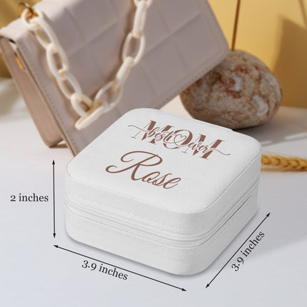 Personalized White Jewelry Box with Name