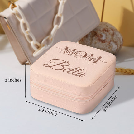 Personalized Pink Jewelry Box with Name for Women for Mothers day