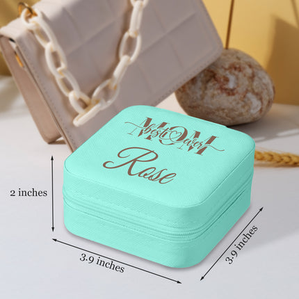 Personalized Blue Jewelry Box with Name