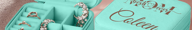 Personalized Blue Jewelry Box with Name