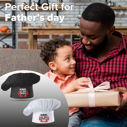 personalized custom name chef hat for father dad men, red