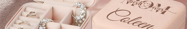 Personalized Pink Jewelry Box with Name for Women