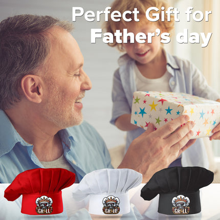 Personalized Grill Chef Hat, Adjustable King of The Grill BBQ Hat Accessory for Father, Dad, Custom BBQ Cooking Chef Hat for Men, Custom Chef Hat, Personalized Gift for Father's Day, Birthday