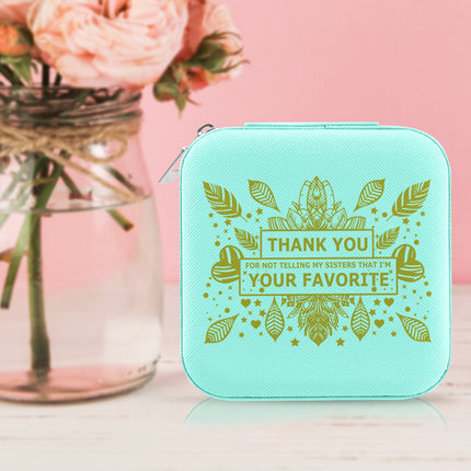custom engraved jewelry box for women personalized jewelry organizer travel box for girls customized ring box for mom