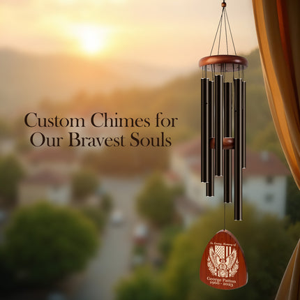 Personalized Firefighter Memorial Wind Chimes with Custom Name