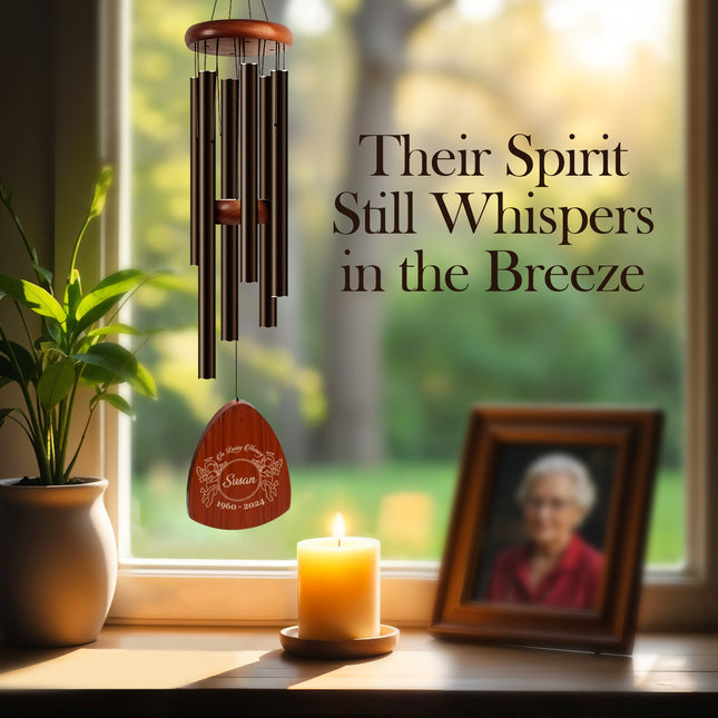 Personalized Memorial Wind Chimes with Custom Name
