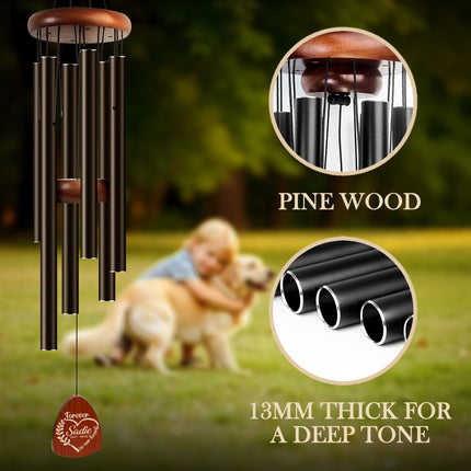 Personalized Pet Memorial Wind Chimes with Engraved Name