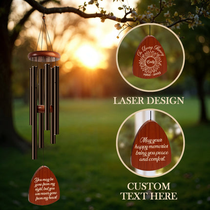Personalized Memorial Wind Chimes with Custom Name