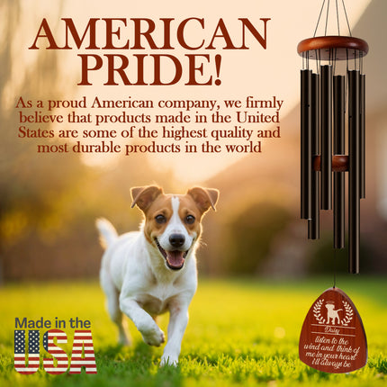 Personalized Pet Memorial Wind Chimes with Engraved Name