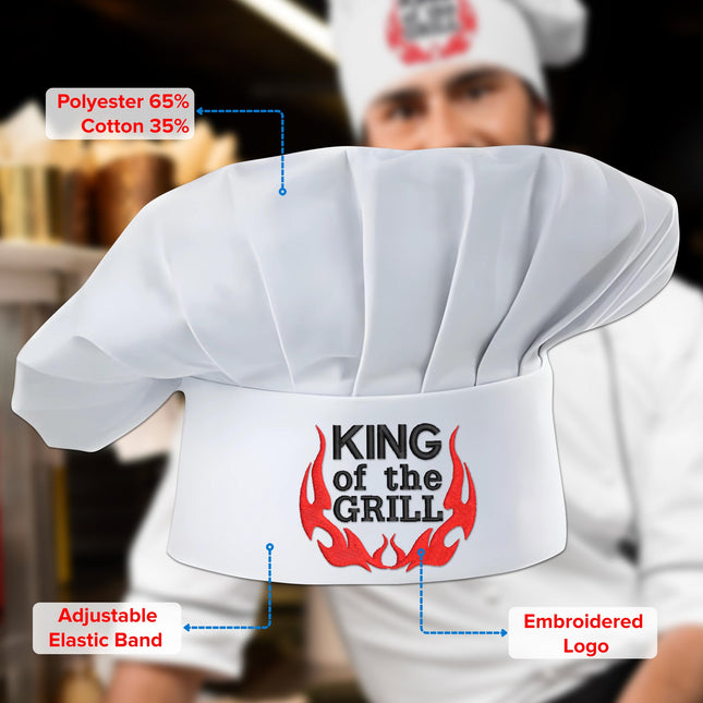 personalized custom name chef hat for father dad men, red