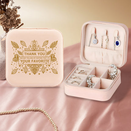 custom engraved jewelry box for women personalized jewelry organizer travel box for girls customized ring box for mom