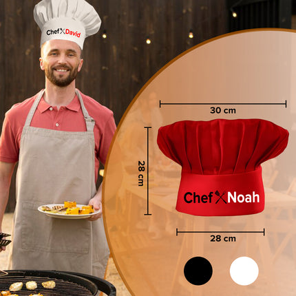 Personalized Grill Chef Hat with Custom Name