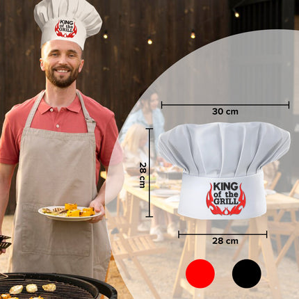 personalized custom name chef hat for father dad men, white