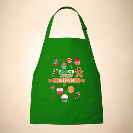 Personalized Christmas Kids Apron Cookie Crew