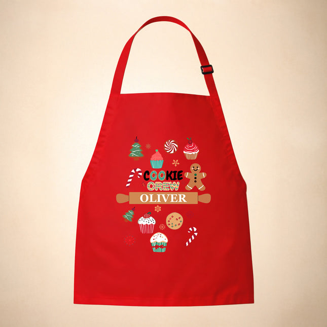 Personalized Christmas Kids Apron Cookie Crew