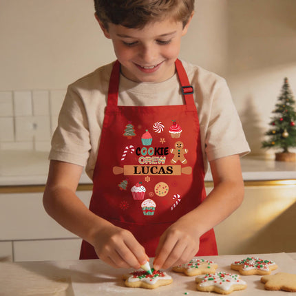 Personalized Christmas Kids Apron Cookie Crew