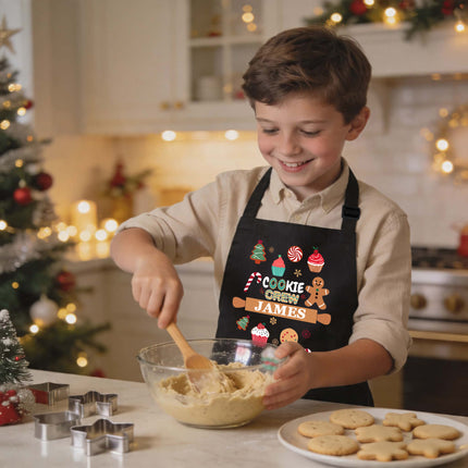 Personalized Christmas Kids Apron Cookie Crew