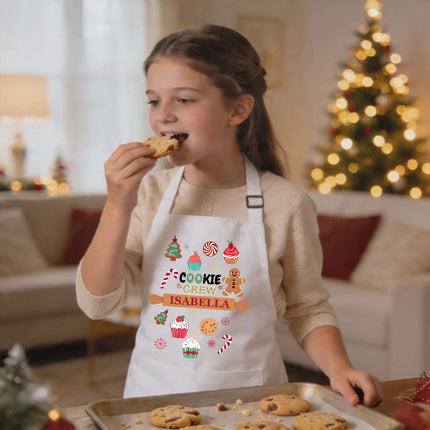 Personalized Christmas Kids Apron Cookie Crew