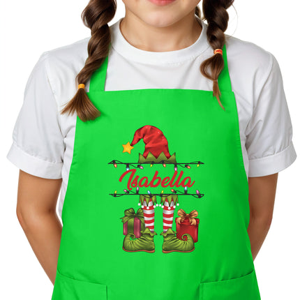 Personalized Kids Apron for Kitchen with Name - Elf