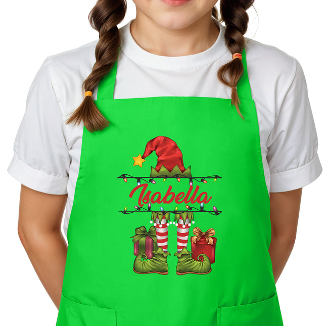 Personalized Kids Apron for Kitchen with Name - Elf