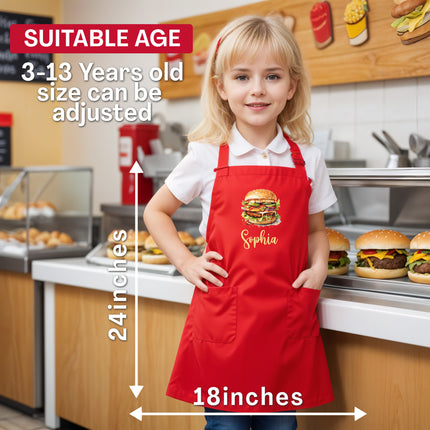 Personalized Kids Apron for Cooking Food Designs Unisex Aprons