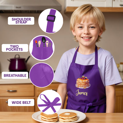 Personalized Kids Apron for Cooking, Food Designs Unisex Aprons