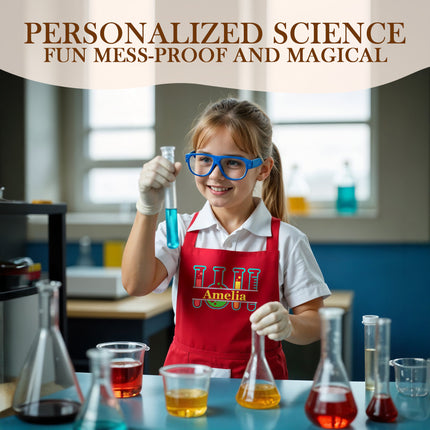 Personalized Science Apron for Kids with Custom Name