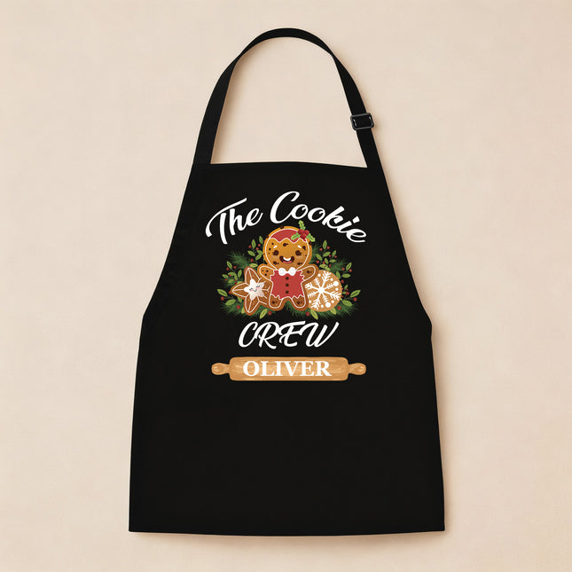 Custom Kids Christmas Apron for Kitchen with Name - The Cookie Crew