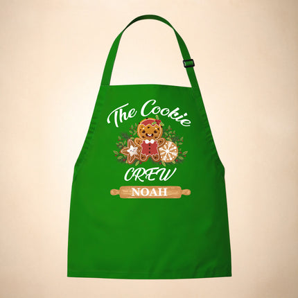 Custom Kids Christmas Apron for Kitchen with Name - The Cookie Crew