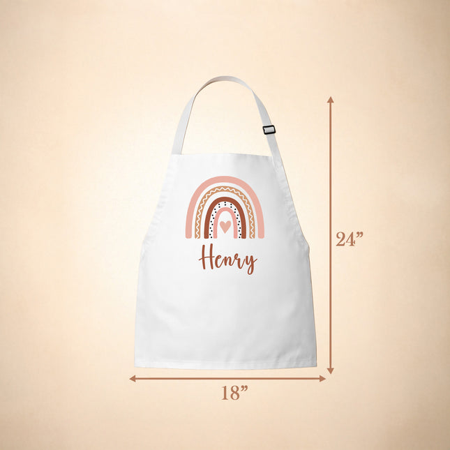 Personalized Kids Apron Rainbow