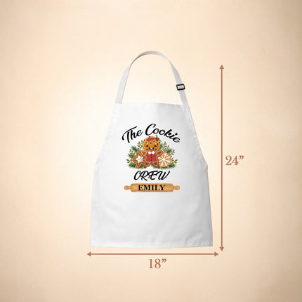 Custom Kids Christmas Apron for Kitchen with Name - The Cookie Crew