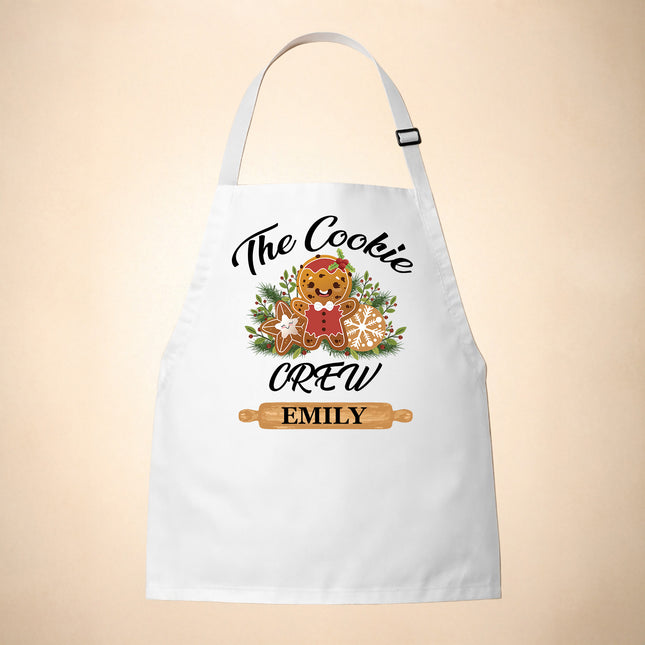 Custom Kids Christmas Apron for Kitchen with Name - The Cookie Crew